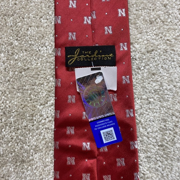 The Jardine Tie Mens Red Nebraska NCAA Workwear Business Outdoor NEW - Picture 3 of 8